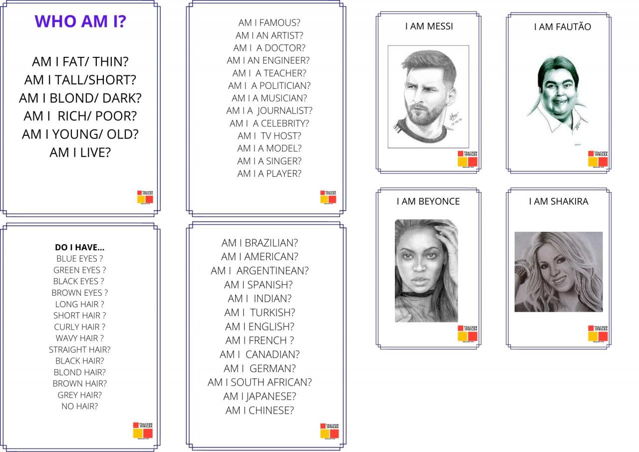 Game Who Am I Creative Learning Loji