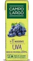 imagem de SUCO CAMPO LARGO 200ML UVA INTEGRAL CX