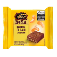 imagem de CHOCOLATE ARCOR SPECIALE 60G CASTANHA CAJU AMENDOIM