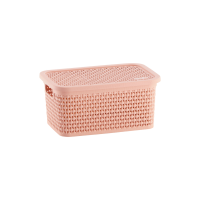 imagem de Caixa Organizadora Rattan 15 Litros Rose