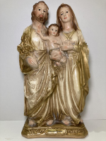 imagem de Imagem Sagrada Família em Gesso 32cm pintura envelhecida