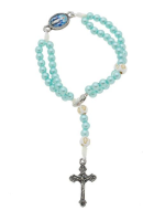 imagem de Terço de Pulso Nossa Senhora Das Graças - Azul Claro