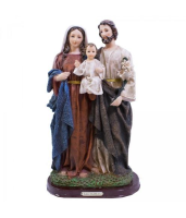 imagem de Sagrada Família em gesso - 24cm