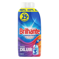 imagem de DETERGENTE LÍQUIDO REFIL BRILHANTE LIMPEZA TOTAL 900ML