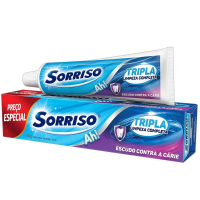 imagem de Creme Dental Sorriso Tripla Limp Completa 120G