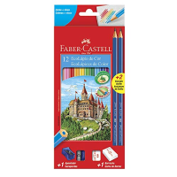 imagem de LAPIS DE COR FABER CASTELL com 12 GTS KIT ESCOLAR