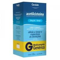 imagem de Acetilcisteína 20mg/Ml Geolab Xarope Infantil + Copo Medidor Caixa com 1 Frasco com 120ml