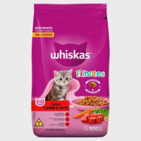 imagem de Ração Whiskas Filhotes Carne e Leite 900g