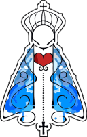 imagem de Adesivo Nossa Senhora Aparecida manto Azul -  Médio