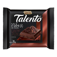 imagem de CHOCOLATE TALENTO 75G DARK NIBS DE CACAU