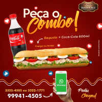 imagem de Baguete de Frango ou Lombo +Coca Cola 600ml