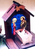 imagem de Capela presépio de Natal em MDF