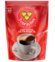 imagem de CAFE 3 CORACOES 40G SOLUVEL REFIL EXTRA FORTE