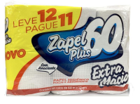 imagem de Papel Higienico Zapel Plus Lv12Pg11 60M