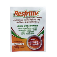 imagem de Resfriliv em Pó Sabor Laranja e Acerola Geolab Sachê com 5g