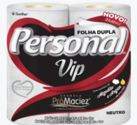 imagem de Papel Higienico Personal Folha Dupla Vip Neutro 4 20M