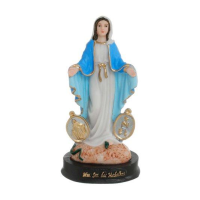 imagem de Imagem de Nossa Senhora das Graças com medalha em resina - 15 cm