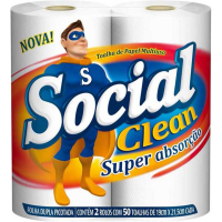 imagem de PAPEL TOALHA SOCIAL CLEAN 2 ROLOS