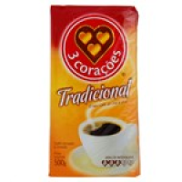 imagem de CAFÉ 3 CORAÇÕES TRADICIONAL VÁCUO 500G